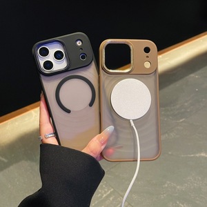 Coque magnétique en acrylique pour iPhone 17, givrée pour iPhone 16, 15 Pro Max, motif vague pour 14, coque antichoc la plus vendue pour 13 - Product Image 3