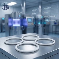 Seal O-Ring Perfluoroelastomer FFKM Kemurnian Tinggi Merek Koper Model SAE AS568 Tahan Suhu Tinggi dan Plasma untuk Semikonduktor