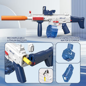Pistolet à eau électrique automatique puissant de grande capacité pour enfants garçons, jouet de tir en plein air pour la plage d'été, en plastique ABS, vente en gros - Product Image 4
