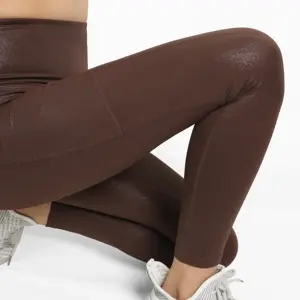 Pakaian Yoga Kebugaran Pakaian Olahraga Pakaian Legging Pinggang Tinggi untuk Wanita Pakaian Olahraga Yoga Celana dengan Saku Legging Push Up