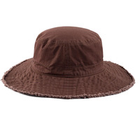 Chapeau Bob Unisexe Adulte en Coton Lavé Personnalisable avec Logo, Style Décontracté Printemps-Été, pour Activités de Plein Air