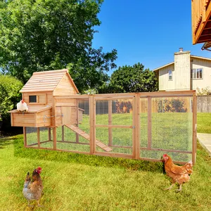 Meilleure vente en gros d'usine poulailler étanche personnalisé en bois de couleur naturelle poulailler pour 10 poulets