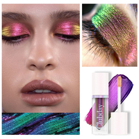 Fard à paupières liquide chromé, fard à paupières chromé changeant de couleur avec une formule longue durée et ultra-pigmentée
