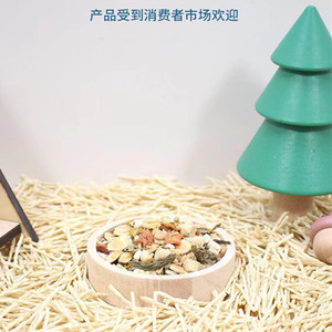 <b>Oak</b> Bowl Wooden Round Food Bowl Smooth Solid Wood Easy To Clean For Small Pets Feeding Snack Bowl - Product Image 4