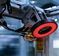 Anneau lumineux LED pour vision industrielle à angle bas de 45 degrés, diamètre 120/68 mm