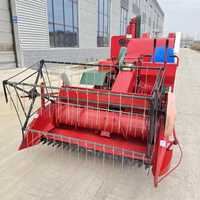 Moissonneuse-batteuse compacte 35 CV intégrée avec fonctions de coupe, d'égreneuse, de nettoyage et de stockage de grains pour l'utilisation agricole (riz, blé)
