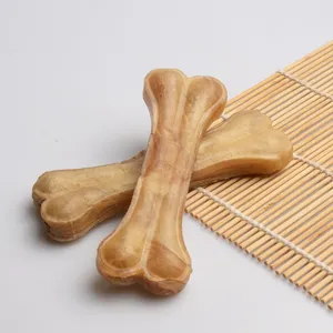 Juguete para masticar para perros, juguete para morder de hueso prensado, de rawhide saludable, de marca privada