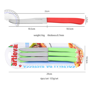 4pcs/6pcs PP xử lý Trái Cây gọt dao vật liệu kim loại bền cho Lột Trái Cây bít tết dao đặt cho dao - Product Image 2