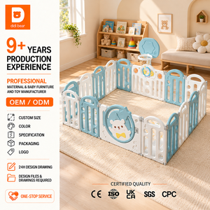 Bebek Oyun Parkı Plastik Modüler Güvenlik Çiti, Ayı Kapılı, Basketbol Potası ve Aktivite Tahtası ile Fabrika Toptan Satışı Distribütörler İçin - Product Image 1