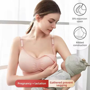 Reggiseno Premaman Senza Cuciture Taglia Grande, Comodo, <span class=keywords><strong>con</strong></span> <span class=keywords><strong>Apertura</strong></span> Frontale, Senza Ferretto, per Allattamento, Vendita all'Ingrosso - Product Image 3