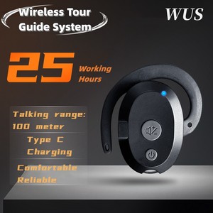 Một bộ 1 máy phát + 50 Máy thu 25 giờ 2.4G Hệ thống thiết bị hướng dẫn du lịch không dây âm thanh quảng cáo với phê duyệt CE ROHS - Product Image 2