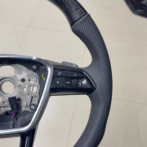 Volant en cuir personnalisé pour <span class=keywords><strong>Audi</strong></span> A1 A3 A4 A5 A6 A7 <span class=keywords><strong>RS</strong></span> R8 S3 8V B8 B9 S4 Q3 Q8 TT Sports <span class=keywords><strong>Rouge</strong></span>, y compris A8 RS5 C8 - Product Image 4