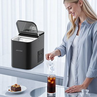 Machine à glaçons électrique portable mini 16 cubes pour usage extérieur en camping-cars et maisons, avec boîtier en plastique et glaçons en forme de cube