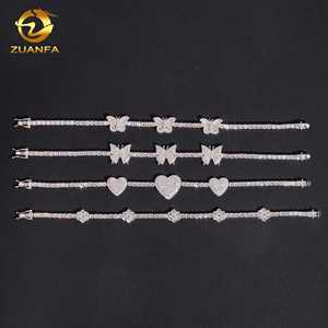 Elegante Brazalete de Tenis con Diamantes de Imitación en 4 Estilos, Brazalete de Plata 925 con Diamantes de Moissanita VVS, Joyería Hip Hop para Mujer - Product Image 6