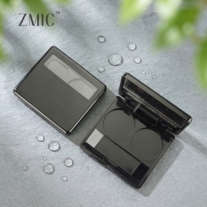 Private <strong>Label</strong> 2 Color <strong>Black</strong> Eyeshadow Palette with Clear Window Custom Square Magnetic Blush Highlighter Case Concealer Palette - Product Image 4