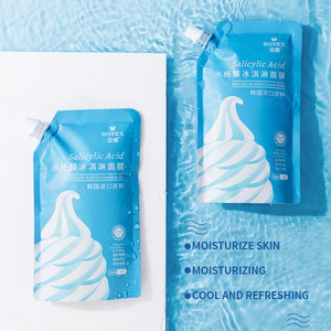 Masque facial en boue pour le visage <span class=keywords><strong>BOTEX</strong></span>, crème glacée à l'acide salicylique, masque de nuit congelé aux raisins de mer, peau tendre, acné - Product Image 4