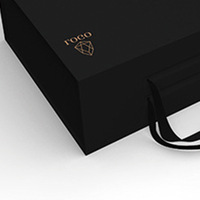 Emballage en papier noir rigide de luxe avec impression personnalisée boîte cadeau magnétique pliable en carton à fermeture magnétique