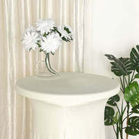 DaiRui Vente à chaud Couverture de table ronde multicolore ajustée et haute Nappe de table extensible blanche pour cocktail
