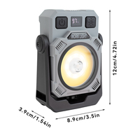 Lampe de travail LED pliable multifonctionnelle rechargeable et étanche avec base magnétique, 180° °   Lampe mécanique rotative pour réparation automobile