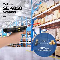 PDA C61 con Android 13, Equipado con Escáner de Código de Barras Zebra 4850, Escáner de Inventario de Largo Alcance de 20 m con Empuñadura de Pistola