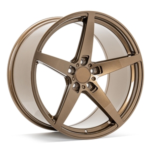 Rines de Aleación de Aluminio Forjados a Medida de Cinco Radios de 18-24 Pulgadas en Bronce/Negro Mate, Nuevos Rines Premium para Autos de Pasajeros - Product Image 5