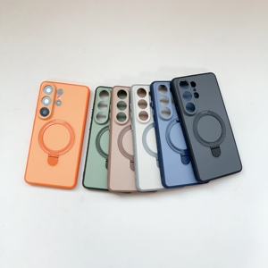 Funda Magnética Plegable Estilo INS con Soporte Metálico y Laterales Antideslizantes de TPU con Tacto de Piel para <span class=keywords><strong>Samsung</strong></span> S26 S25 S24 ULTRA - Product Image 5