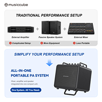 Amplificateur de guitare acoustique portable Musiccube H6PRO, haut-parleur 120W, carte son intégrée, fonction d'enregistrement, rechargeable
