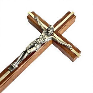 Croix en bois, Crucifix suspendu de jésus, imperméable, religieux application religieuse - Product Image 3