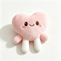 Porte-clés en peluche en forme de cœur en gros avec sac en peluche portable réutilisable, sac de courses jaune personnalisé avec porte-clés en peluche