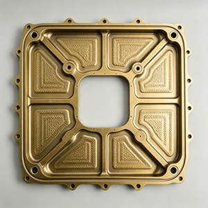 Boîtier de contrôleur EV en laiton usiné CNC avec couvercle pour le moulage sous pression d'aluminium personnalisé du boîtier de moteur, fabriqué en Guangdong - Product Image 1