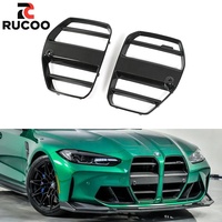Calandre avant double en fibre de carbone sèche style ST Racing pour BMW G80 G81 M3 G82 G83 M4, kit carrosserie de pare-chocs avant à montage direct