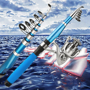 ชุดคันเบ็ดตกปลาแบบยืดหดได้ 1.8 ม. 2.1 ม. 2.4 ม. พร้อมด้ามจับ EVA ชุดรอกตกปลาทะเลน้ำเค็มสำหรับปลาบาส ครบชุด - Product Image 3