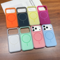 Coque magnétique mate de luxe pour iPhone 17 16 15 14 Pro Max, couleur bonbon, toucher doux, compatible charge sans fil, en silicone effet crème glacée