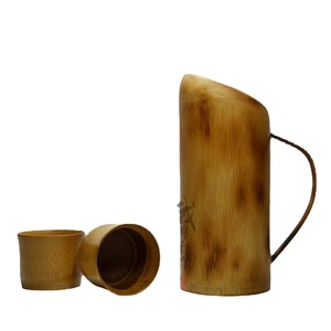 Natural Bamboo Water Bottle Set With Handle Bamboo <b>Teacup</b> Bamboo Tableware For Drinking And Planting Chongqing Origin LYT003 - Product Image 5