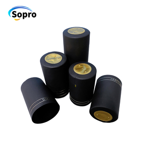 <span class=keywords><strong>Capsule</strong></span> thermorétractable <span class=keywords><strong>noire</strong></span> mate personnalisée, capsules thermorétractables perforées pour bouteille de vin de vodka, bocaux, cols, capsules de vin en PVC - Product Image 3