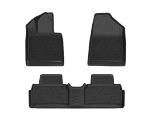 Tapis de sol intérieur de voiture rayés de luxe Changan UNI-<span class=keywords><strong>T</strong></span> 2020-2023 TPE antidérapants 3,5 mm d'épaisseur 3 pièces ensemble complet - Product Image 1