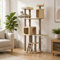 Tour d'arbre pour chat en bois et sisal, grande taille, pour vente en gros aux fabricants de produits pour animaux de compagnie