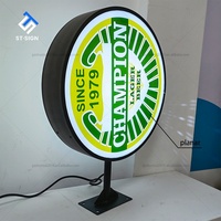 Boîte lumineuse publicitaire LED personnalisée en acrylique et acier inoxydable, double face, haute luminosité, étanche, à économie d'énergie, DC 12V