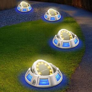 Lampe solaire de terrasse améliorée 12+6 LED, éclairage solaire de chemin extérieur, lampe de marquage routier étanche pour trottoir, allée, décoration de jardin - Product Image 2