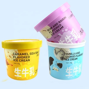Seau à glace personnalisé avec motif imprimé 3800 ml (133 oz) – Contenant de stockage pour aliments surgelés, yaourts – Récipients ronds commerciaux en PP injecté - Product Image 5