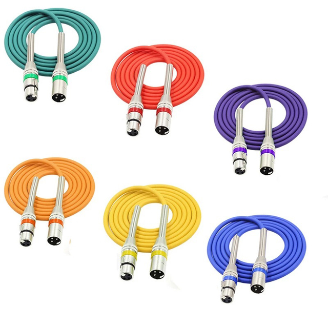 Customization Microphone Cannon Cable Male-female Color Large Three-core Audio Microphone Audio Balance Line XLR Cable
