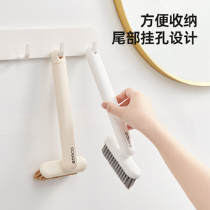 EcoCo Multi Functional Crevice Cleaning Brush With Hard Bristles For Bathroom And Toilet Floors Rotating Small Brush For Tile - Product Image 2
