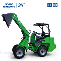 YGZG M100E Chargeur frontal électrique 1,0 tonne, élévation 3m, mini-chargeuse sur pneus électrique pour l'agriculture, le jardinage et l'écurie, 60V