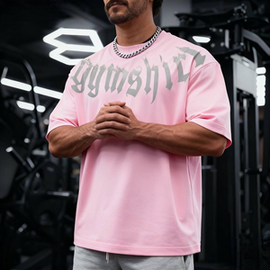 Camisetas Deportivas Personalizadas al por Mayor para Hombre, Camisetas Rosas Extra Grandes para Hombre, Camisetas de Gimnasio de Alta Calidad, Camisetas Lisas para Hombre - Product Image 3