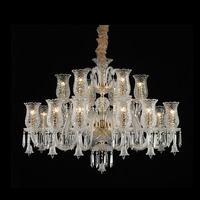 Lustre personnalisé Villa Led Maria Theresa Plafonniers Hauts Éclairage Grands Lustres Moderne de Luxe en Verre de Murano en Cristal