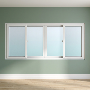 Ventana Corredera Hoffen Pro de PVC, 240x110, Marco Blanco, Mosquitera, Vidrio Impermeable, para Exteriores, Hoteles, Tailandia - Product Image 3