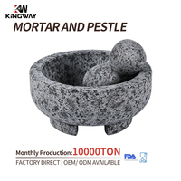 Mortier et pilon en granit robuste, bol à moudre en pierre naturelle, Molcajete