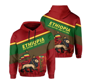 Felpa con cappuccio promozionale Freedom etiopia Lion of Judah Casual Custom Wholesale Low MOQ Outdoor Workout Essentials <span class=keywords><strong>felpe</strong></span> con cappuccio - Product Image 4