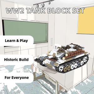 ชุดตัวต่อรถถัง <span class=keywords><strong>Stug</strong></span> <span class=keywords><strong>III</strong></span> Ausf.G ปืนใหญ่หลัก ยุคสงครามโลกครั้งที่ 2 พร้อมรางตีนตะขาบแบบเต็ม  ของเล่นเสริมพัฒนาการ  วัสดุพลาสติก ABS  ชุดตัวต่อเพื่อการศึกษา - Product Image 2
