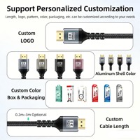 Nouveau câble blindé en PVC plaqué or 8K 60HZ 4K version 2.1 mâle-mâle pour ordinateur, téléviseur, moniteur, écran